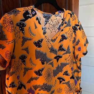 Halloween scrub top